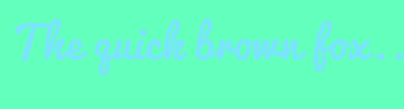 Image with Font Color 7AE4FF and Background Color 63FFBD